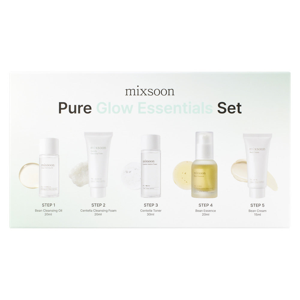 mixsoon Pure Glow Essentials Set – All-in-One Skincare Kit, 5-Step Routine, Glow Boosting, Gentle & Hydrating, Perfect for Gift