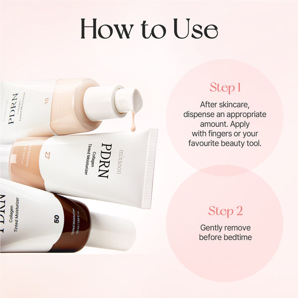 mixsoon PDRN Collagen Tinted Moisturizer | All 10 Shades