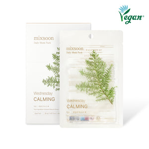 mixsoon Daily Mask Pack 20ml X 10 sheets 1SET- 7-Mask Routine Pore Minimizer, Tone-Up, Glass Skin, Calming, Tightening, Brightening, Moisture, and Total Care Masks Korean Skincare
