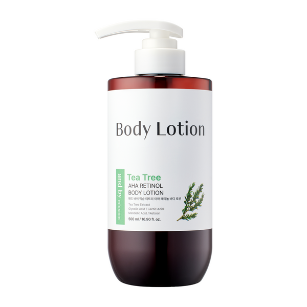 and by mixsoon Tea Tree AHA Retinol Body Lotion
