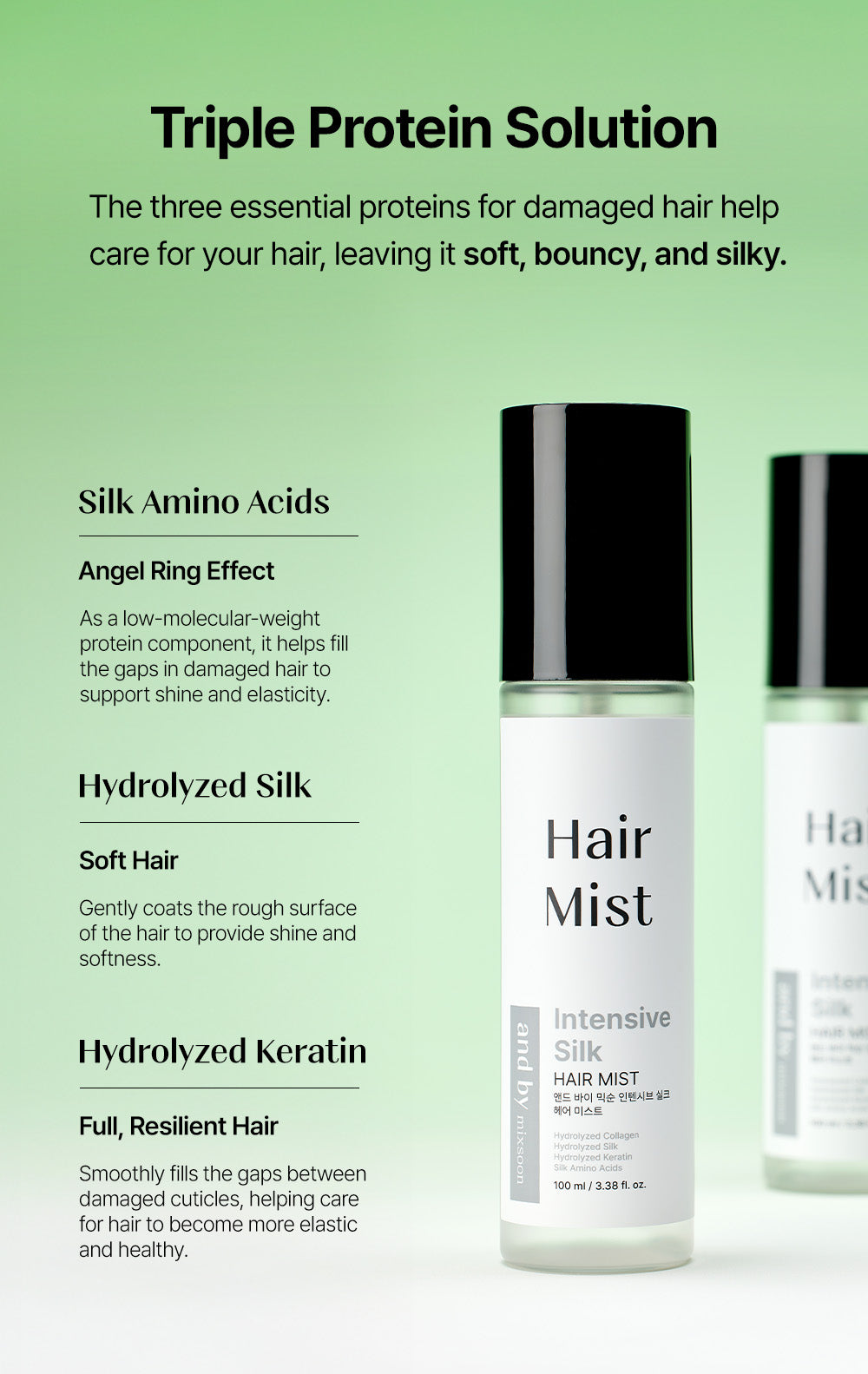 and by mixsoon Intensive Silk Hair Mist