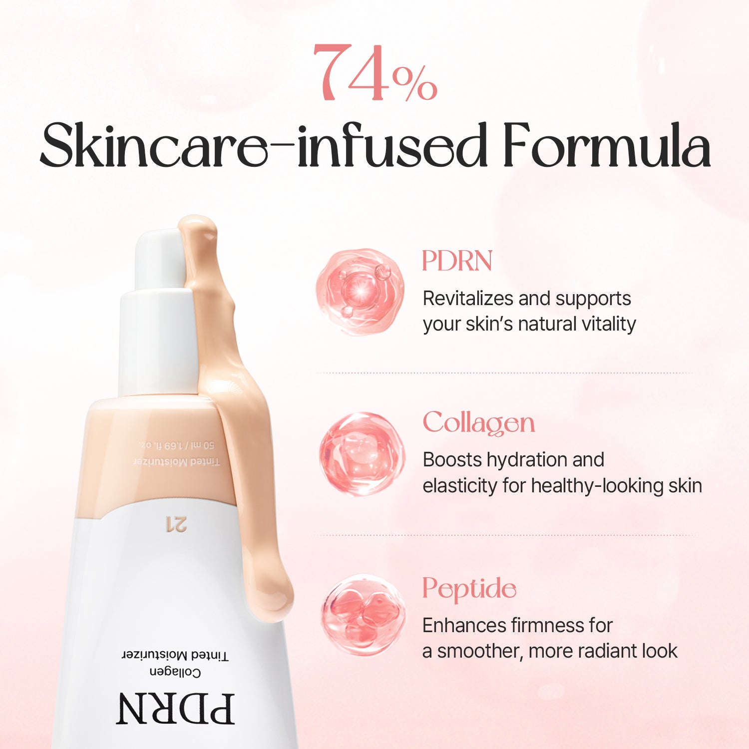 mixsoon PDRN Collagen Tinted Moisturizer No. 40 Dew 50ml