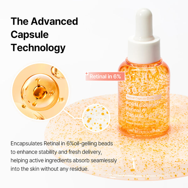 mixsoon PDRN Collagen Retinal 6 Capsule Serum 30ml