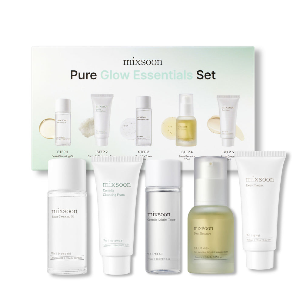 mixsoon Pure Glow Essentials Set – All-in-One Skincare Kit, 5-Step Routine, Glow Boosting, Gentle & Hydrating, Perfect for Gift