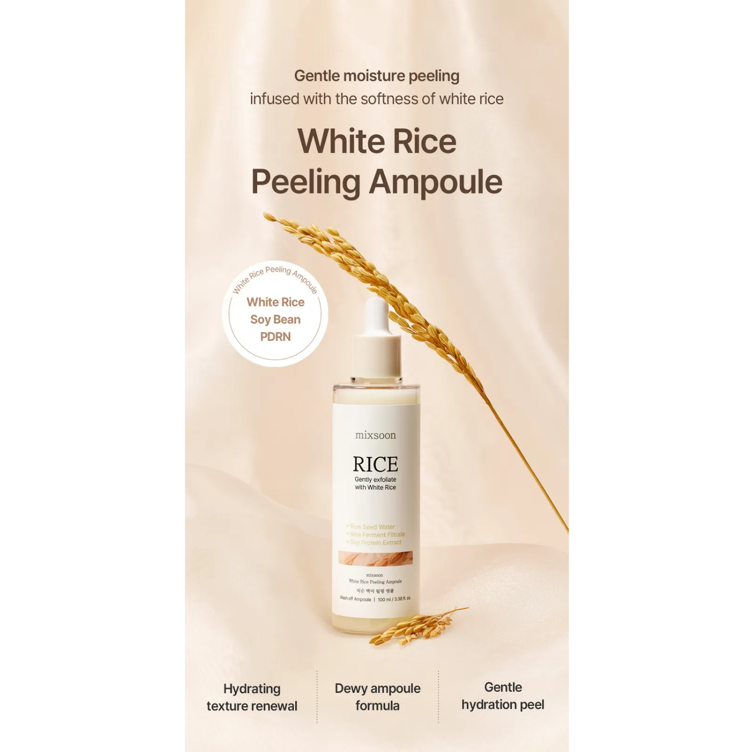 mixsoon White Rice Peeling Ampoule 100ml